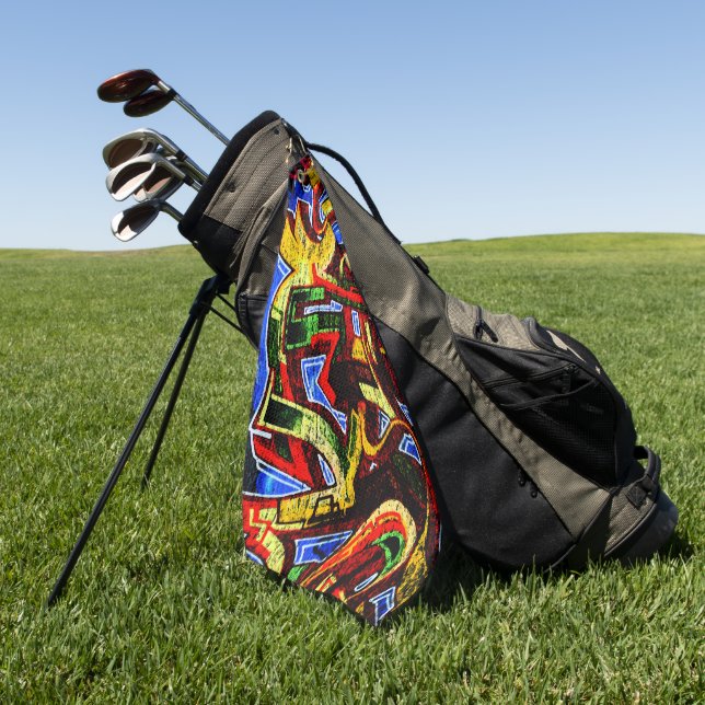 Serviette De Golf Graffiti 17 gtcnm (Vert)