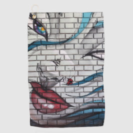 Serviette De Golf Graffiti de fille asiatique