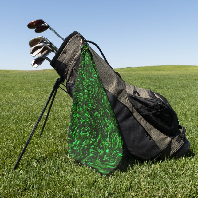Serviette De Golf Grains texturés vert métallique (Vert)
