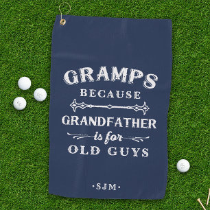Serviette De Golf Grammes Grand-père est pour les vieux