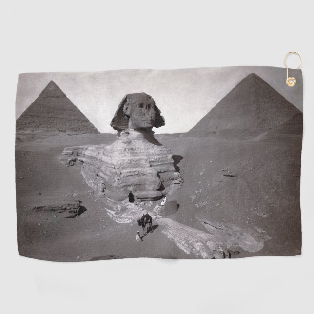 Serviette De Golf Great Sphinx & Gizeh Pyramides Necropolis Egypte (Horizontal)