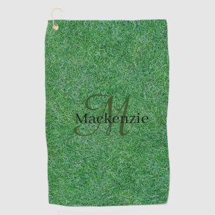 Serviette De Golf Green Grass Nom personnalisé unique Monogramme