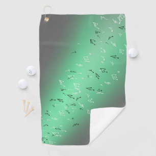 Serviette De Golf Green Moon Musical Notes Golf Towel