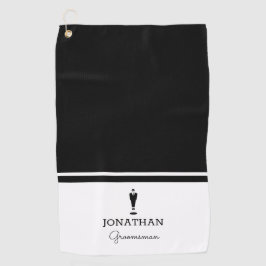 Serviette De Golf Groomsman Gift Wedding Party Custom Personalized