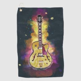 Serviette De Golf Guitare personnalisée cool