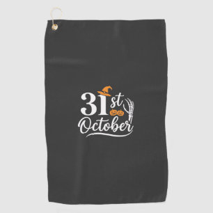 Serviette De Golf Halloween 31 octobre Citrouille Sorcière Chapeau D