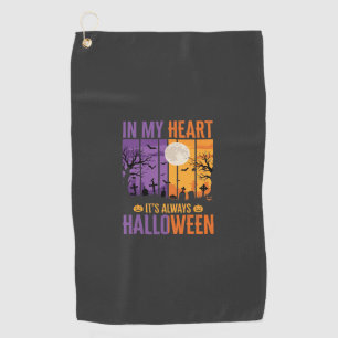 Serviette De Golf Halloween Dans Mon Cœur Cimetière Effrayant