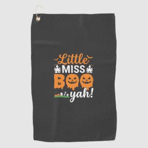 Serviette De Golf Halloween Little Miss Boo Yah modèle de citrouille