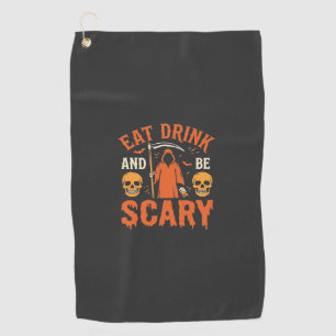 Serviette De Golf Halloween Manger Boire Être Effrayant Reaper Desig