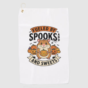 Serviette De Golf Hamster d'Halloween Alimenté par les Fantômes Drôl