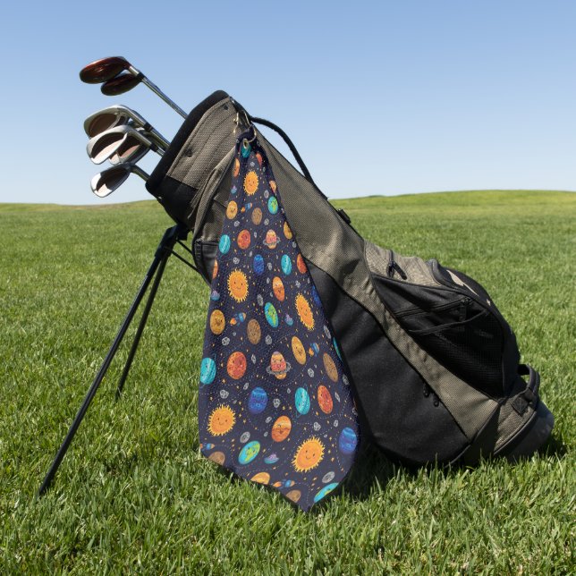 Serviette De Golf Happy Planets Golf Towel (Vert)
