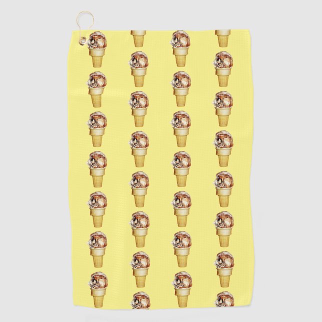 Serviette De Golf Heure pour la glace (Devant)