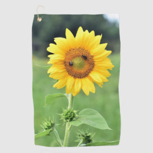 Serviette De Golf Heureuse Tournesol Golf Towel