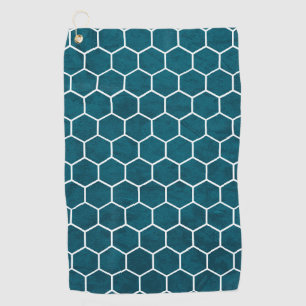 Serviette De Golf Hexagone Motif Hexagon Bleu profond