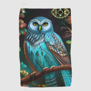 Serviette De Golf Hibou turquoise
