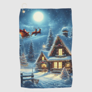 Serviette De Golf Hiver/Père Noël/Noël/Neige