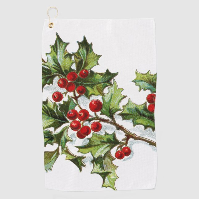 Serviette De Golf HollyBerries 002 (Devant)