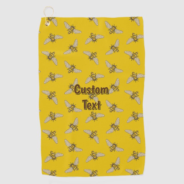 Serviette de golf Honeybee Motif (Devant)