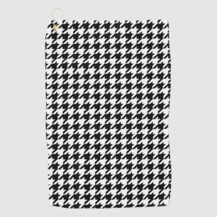 Serviette De Golf Houndstooth noir et blanc