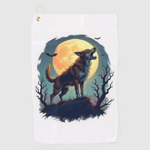 Serviette De Golf Hurlement de Beagle Loup-Garou