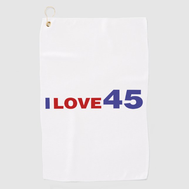Serviette De Golf I Love 45 (Devant)