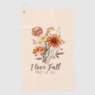 Serviette De Golf I Love Fall Most All - Autumn Foliage