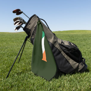 Serviette De Golf I Monogramme superposé sur le drapeau irlandais gt