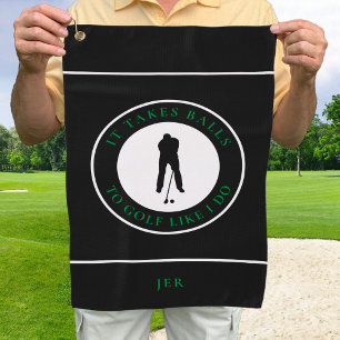 Serviette De Golf Il en faut des couilles pour jouer au golf comme j