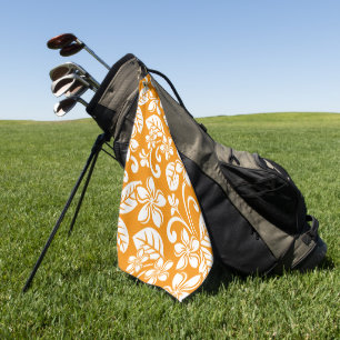 SERVIETTE DE GOLF ÎLE PLUMERIA (ORANGE)
