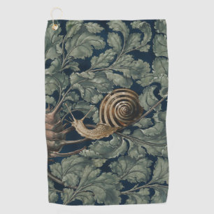 Serviette De Golf Illustration Art Nouveau botanique escargot antiqu