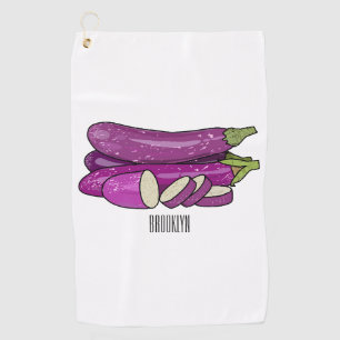 Serviette De Golf Illustration d'aubergine
