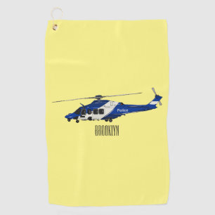 Serviette De Golf Illustration de bande dessinée d'hélicoptère de po