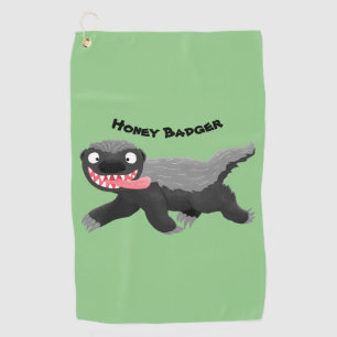Serviette De Golf Illustration de blaireau au miel affamé