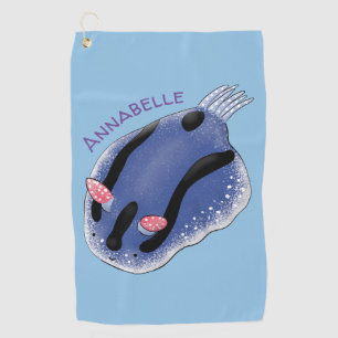 Serviette De Golf Illustration de dessin animé d'une jolie nudibranc