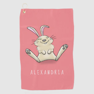 Serviette De Golf Illustration de dessin de lapin lapin mou