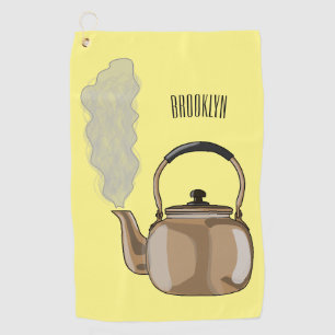 Serviette De Golf Illustration de la bouilloire à thé ou à thé