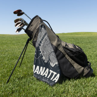 Serviette De Golf Illustration de la carte de Manhattan