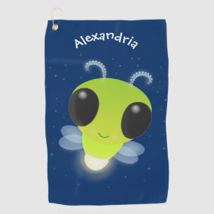 Serviette De Golf Illustration de la luciole vert mou