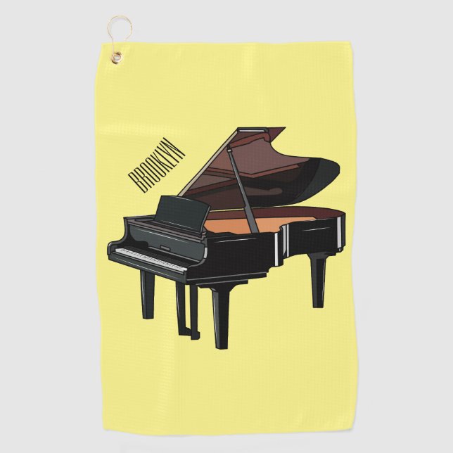 Serviette De Golf Illustration de piano (Devant)