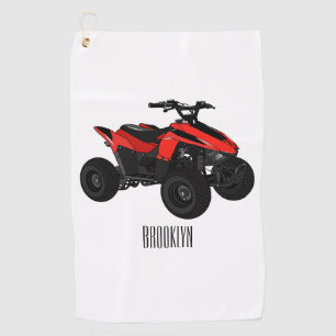 Serviette De Golf Illustration de Quad bike atv