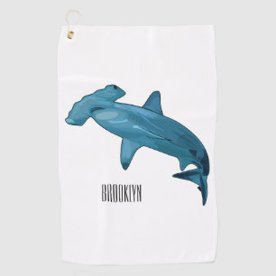 Serviette De Golf Illustration de requin marteau