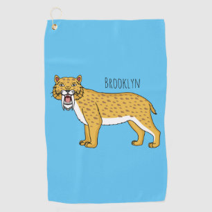 Serviette De Golf Illustration de tigre à dents de sabre