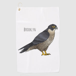 Serviette De Golf Illustration d'oiseau de faucon pèlerin