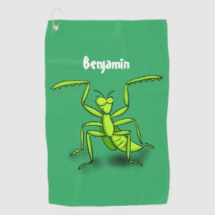Serviette De Golf Illustration drôle de mante verte en prière