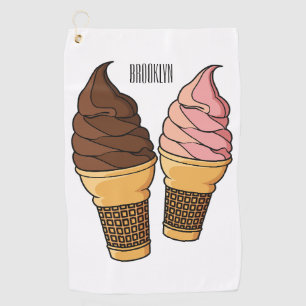 Serviette De Golf Illustration du cône de crème glacée