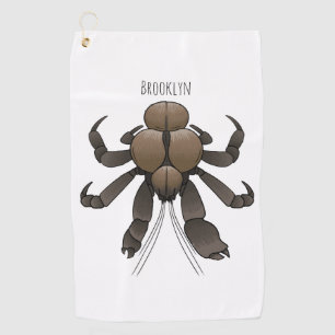 Serviette De Golf Illustration du crabe de coco