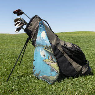 Serviette De Golf Illustration du lac Champlain, Vermont