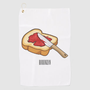 Serviette De Golf Illustration du pain et de la confiture