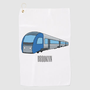 Serviette De Golf Illustration d'un train électrique