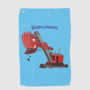 Serviette De Golf Illustration d'une pelle à vapeur rouge mou